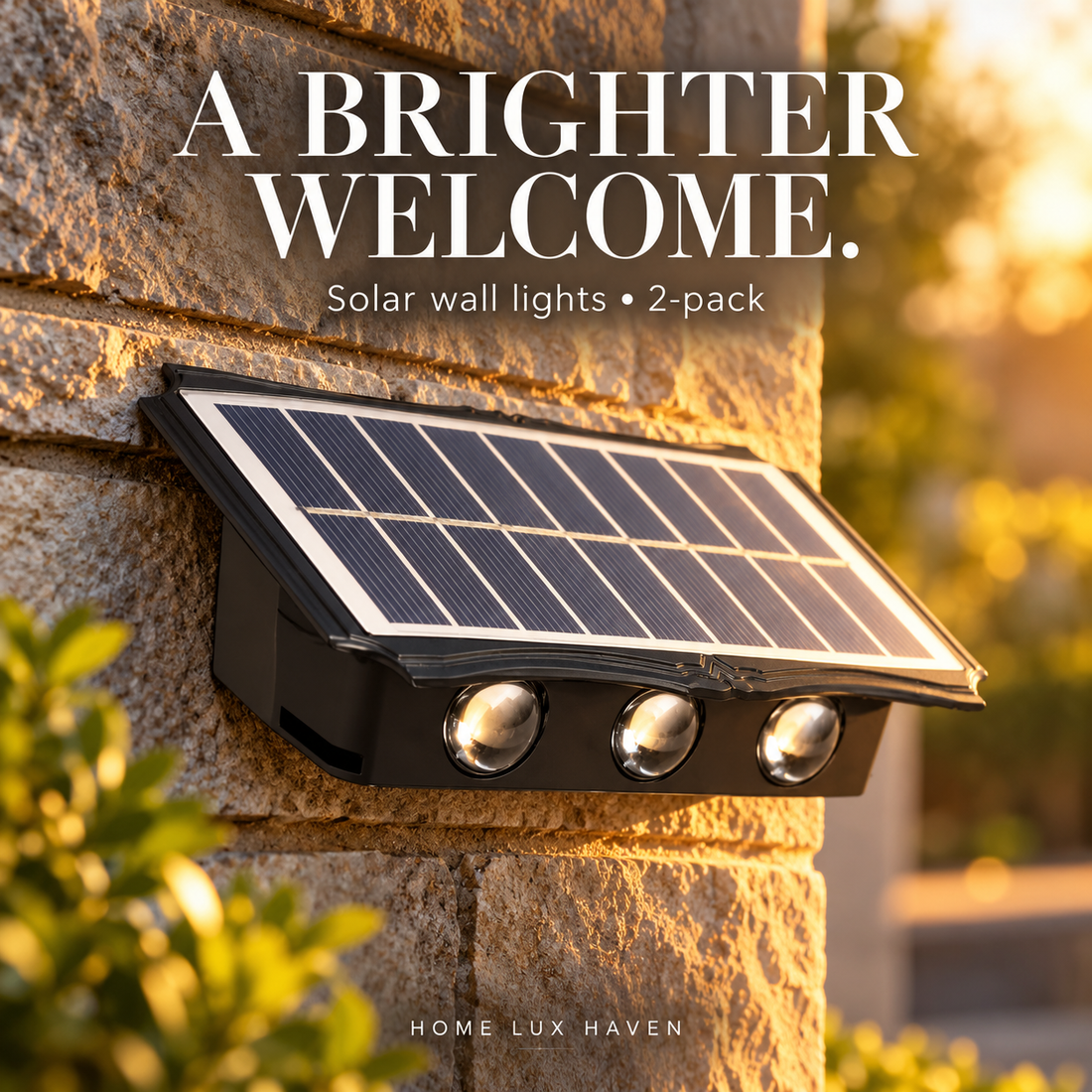 Modern Solar Vertical LED Wall Lamp - advertising image 01
