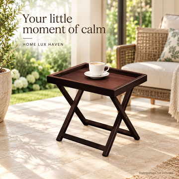 Folding Bamboo Portable Side Table - advertising image 01