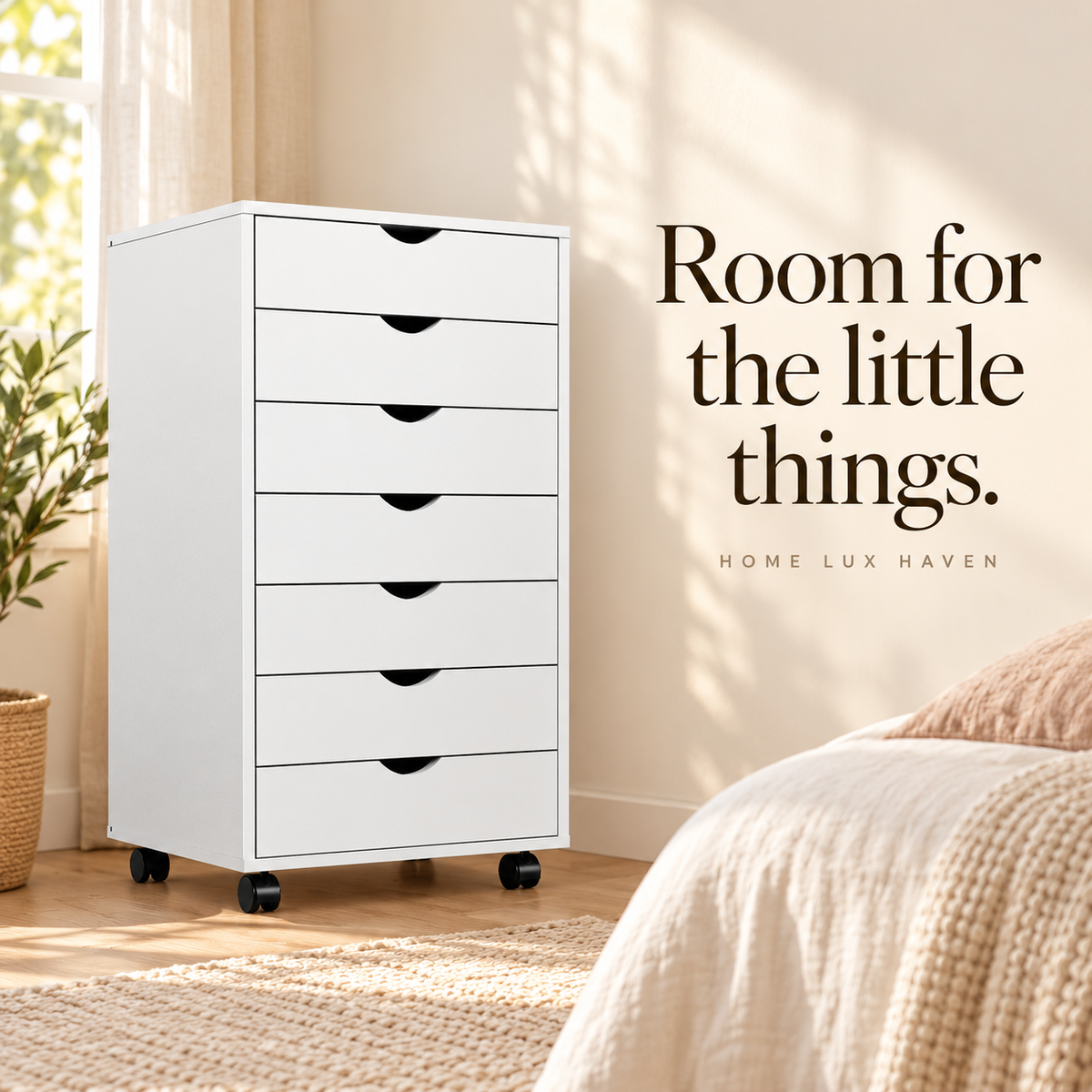 7-Drawer Storage Dresser – Bedroom & Office Organizer - advertising image 01