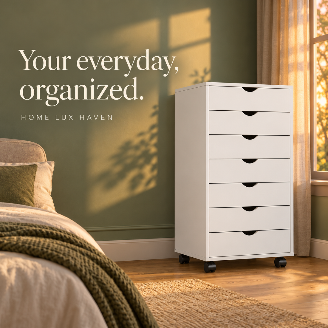 7-Drawer Storage Dresser – Bedroom & Office Organizer - advertising image 01