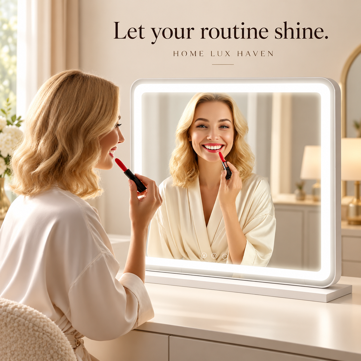 Dimmable LED Vanity Mirror with Memory Function - advertising image 02
