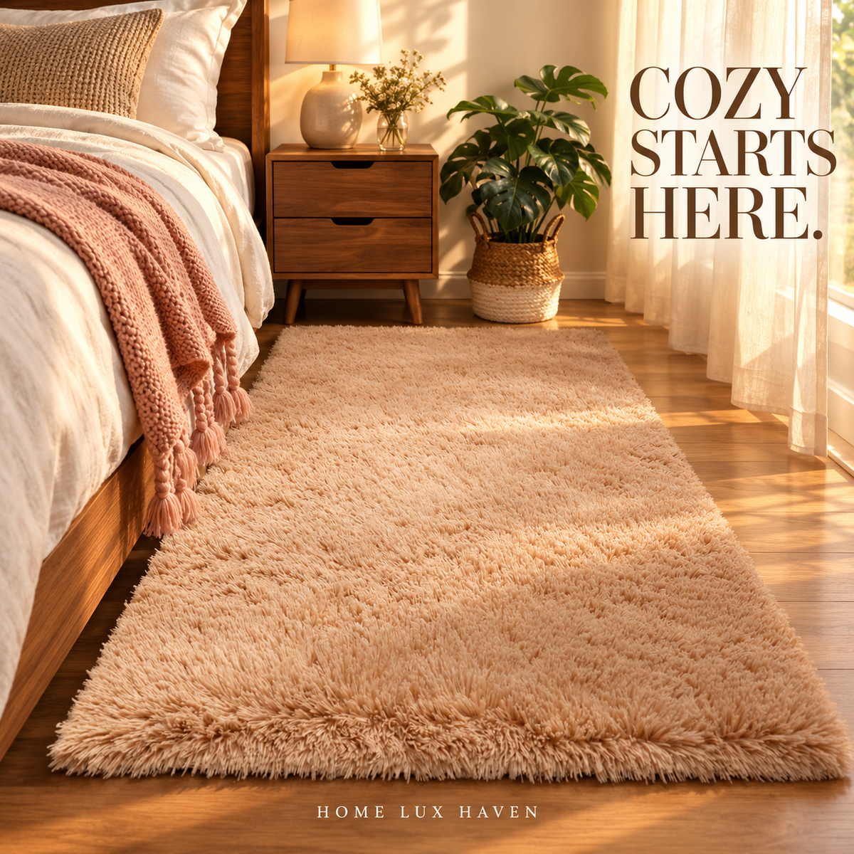 Nordic Soft Plush Area Rug – Modern Home Carpet - advertising image 02