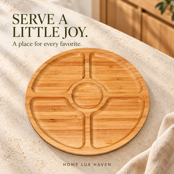 Round Divided Snack Serving Tray - advertising image 01