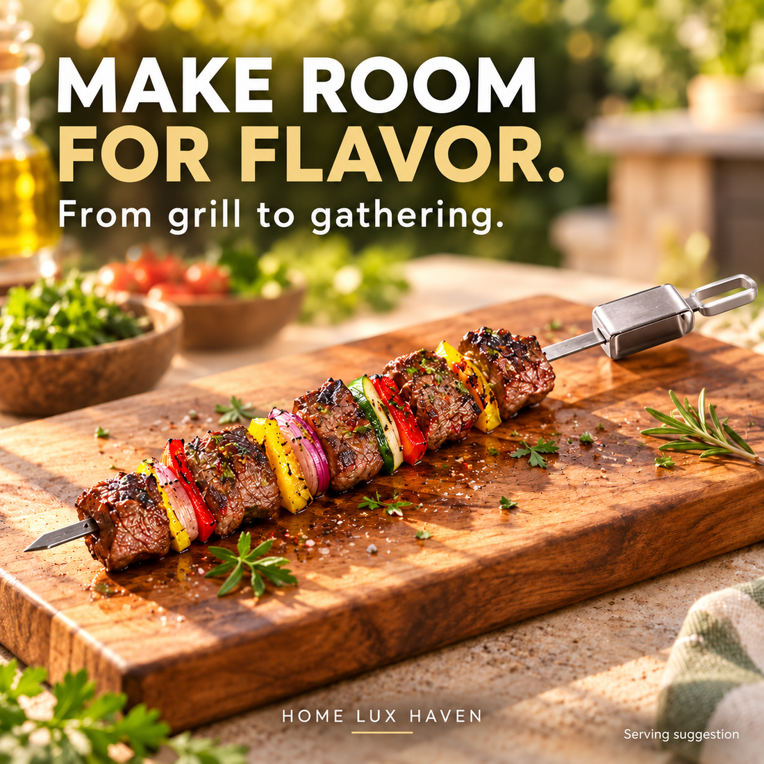 Stainless Steel Grill Skewers – 8-Piece BBQ Set - advertising image 01