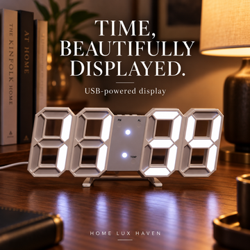 3D LED Digital Wall Clock – USB-Powered Modern Display - advertising image 01