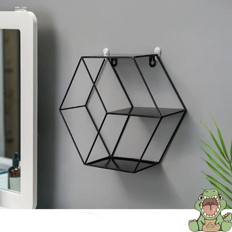 Wrought Iron Wall Décor – Geometric Hanging Accent